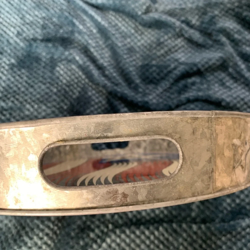 GALVANIZED TRAY. METAL SERVING TRAY. FLAG  Coffee Table. Tin.  Stars & stripes.